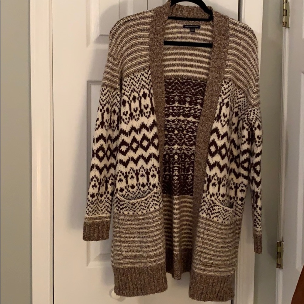 Brown & tan cardigan